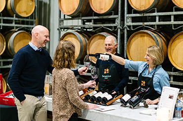 Wine tasting at Sanguine Estate